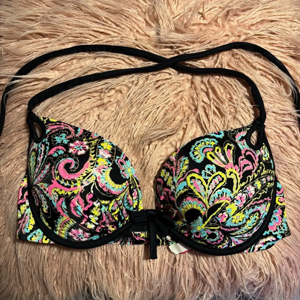 Victoria's Secret Multicolor Paisley Bikini Top 36C